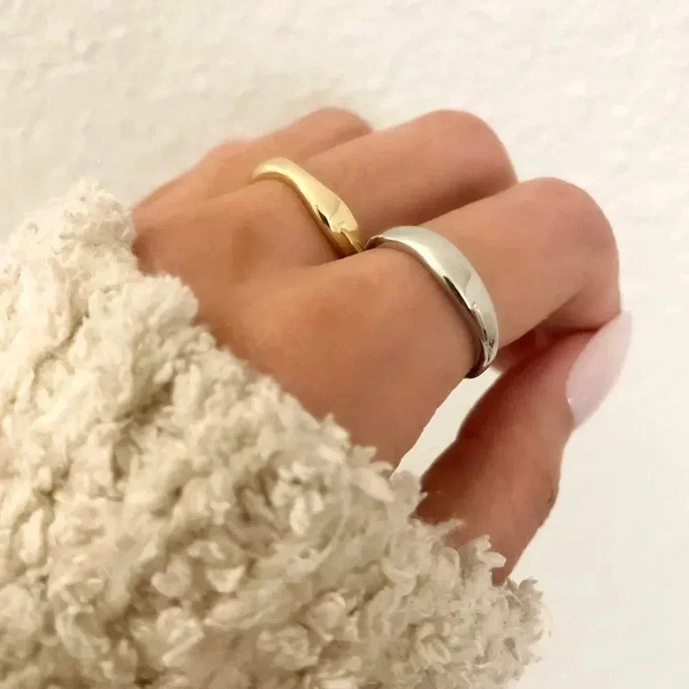 925 Sterling Silver Minimalist Ring Stackable Thin Ring Band Dainty Ring